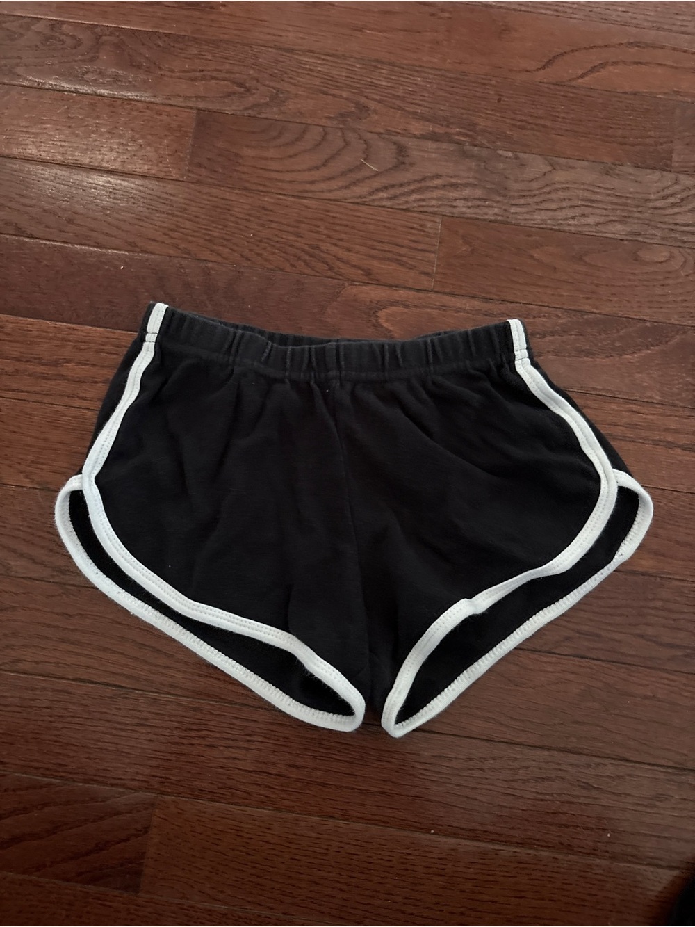 American Apparel Black Athletic Shorts with White Trim